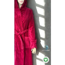 %100 Pamuk Havlu Kumaş Bornoz Fuşya L/xl - Fusya