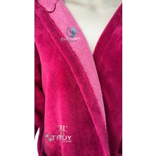 %100 Pamuk Havlu Kumaş Bornoz Fuşya L/xl - Fusya