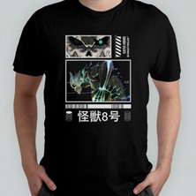 Pixxa Kaiju No 8 Unisex %100 Pamuklu Bisiklet Yaka T-Shirt Model 1