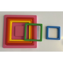 Atlas Lab Montessori Geometrik Şekil Bulma Oyunu – Renkli Kare Üç Boyutlu Puzzle Oyuncak
