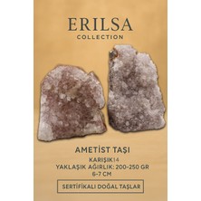 Sertifikalı Ametist Taşı Kütlesi 200-250 gr – Doğal Ham Kristal Şifa Taşı Stresi Azalt Huzur Ver