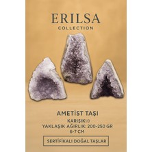 Sertifikalı Ametist Taşı Kütlesi 200-250 gr – Doğal Ham Kristal Şifa Taşı Stresi Azalt Huzur Ver
