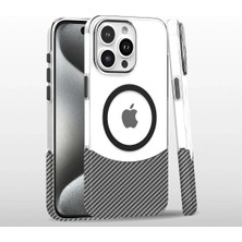 iPhone 16 Pro Carbon Puzzle Magsafe Kapak - Beyaz - NVRS8234-6545