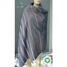 %100 Pamuk Peştemal Lacivert 90X180 - Lacivert