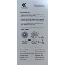 "3 Kademeli Sessiz Mini Masaüstü Fan – 90° Ayarlanabilir Başlık | USB Şarjlı, Kompakt ve Güçlü Serinletici"