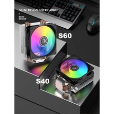 SHOW PRIME S60 / S40 Işlemci / Cpu Soğutucu Bakır Borulu Kule Tipi Rainbow Amd-Intel