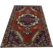 Vintage El Dokuma Eşsiz Kapadokya Anadolu Yün Halı 5965