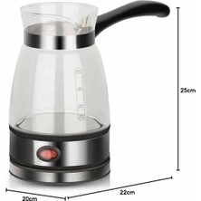 Elektrikli Cam Cezve 500ML Türk Kahvesi Makinesi 700W Pratik Kahve Pişirme