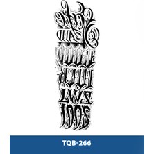 Tattoo TQB-266 Yazılı Geçici Kol Dövmesi