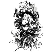 Tattoo TBS-8241 Orta Boy Maskeli Desen Geçici Dövme-Tatto