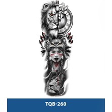 TQB-260 Aslan ve Kadın Desen Geçici Kol Dövmesi-Tatto