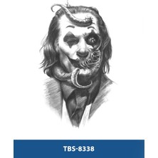 Tattoo TBS-8338 Orta Boy Joker Adam Desen Geçici Dövme