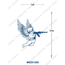 Tattoo MGZS-058 Yarı Kalıcı Melek Bebek Desen Dövme