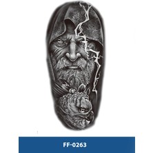 Tattoo FF-263 Orta Boy Adam ve Kartal Desen Geçici Dövme