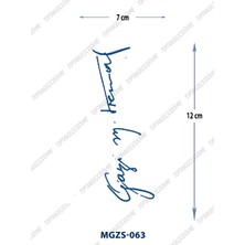 Tattoo MGZS-063 Yarı Kalıcı Gazi M. Kemal İmza Dövme