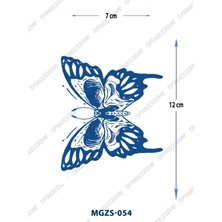 Tattoo MGZS-054 Yarı Kalıcı Kelebek Desen Dövme