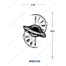 Tattoo MQQ-050 Saat ve Jüpiter Desen Geçici Dövme