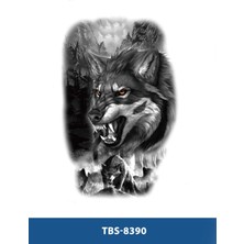 Tattoo TBS-8390 Orta Boy Kurt ve Orman Desen Geçici Dövme
