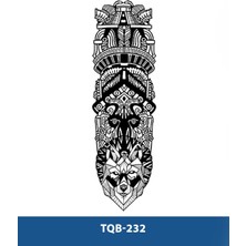 Tattoo TQB-232 Etnik Şematik Kurt Desen Geçici Kol Dövmesi-Tatto