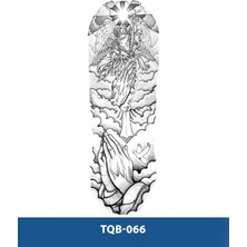 Tattoo TQB-066 Kanatlı Kadın ve Dua Desen Geçici Kol Dövmesi-Tatto
