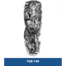 Tattoo TQB-198 Zeus ve Mısır Firavunu Desen Geçici Kol Dövmesi-Tatto