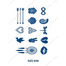 Tattoo GZS-038 Yarı Kalıcı Çoklu Şema Desen Dövme-Tatto