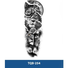 Tattoo TQB-254 Aslan Desen Geçici Kol Dövmesi