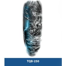 Tattoo TQB-250 Aslan ve Asker Desen Geçici Kol Dövmesi