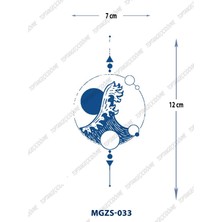 Tattoo MGZS-033 Yarı Kalıcı Dalga Desen Dövme-Tatto