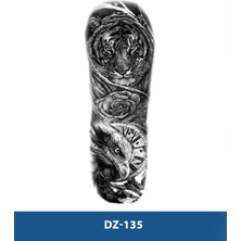 Tattoo DZ-135 Kaplan ve Kartal Desen Geçici Kol Dövmesi-Tatto