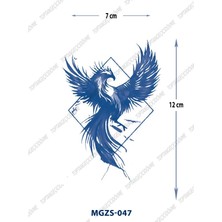 Tattoo MGZS-047 Yarı Kalıcı Anka Kuşu Desen Dövme