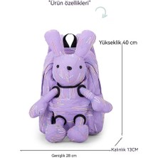 Mkjinmei Karikatür Sevimli Tavşan Bebek Çocuk Sırt Çantası (Yurt Dışından)