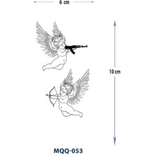 Tattoo MQQ-053 Çift Melek Desen Geçici Dövme