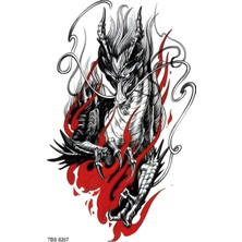 Tattoo TBS-8267 Orta Boy Ejderha Desen Renkli Geçici Dövme-Tatto