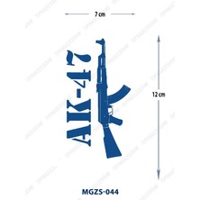 Tattoo MGZS-044 Yarı Kalıcı Ak-47 Desen Dövme-Tatto