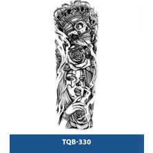 Tattoo TQB-330 Kral ve Kadın Desen Geçici Kol Dövmesi-Tatto