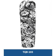 Tattoo TQB-205 Mekanik ve Saat Desen Geçici Kol Dövmesi-Tatto