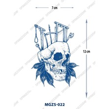 Tattoo MGZS-022 Yarı Kalıcı Kurukafa Desen Dövme