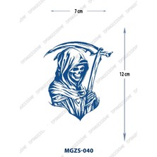 Tattoo MGZS-040 Yarı Kalıcı Çapalı Kurukafa Desen Dövme