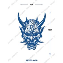 Tattoo MGZS-009 Yarı Kalıcı Boynuzlu Adam Desen Dövme