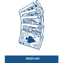 Tattoo MGZS-001 Yarı Kalıcı Kupa Royal Flush Kart Desen Dövme