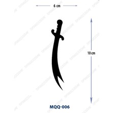 Tattoo MQQ-006 Zülfikar Kılıcı Desen Geçici Dövme