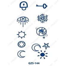 Tattoo GZS-144 Yarı Kalıcı Toplu Şema Desen Dövme