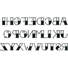 Tattoo XQB-024 Orta Boy Alfabetik Harfler Yazılı Geçici Dövme