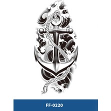 Tattoo FF-220 Orta Boy Denizci Çapası Desen Geçici Dövme