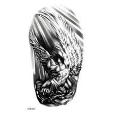 Tattoo XQB-393 Orta Boy Kanatlı Adam Desen Geçici Dövme