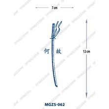 Tattoo MGZS-062 Yarı Kalıcı Samuray Kılıcı Desen Dövme