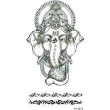 Tattoo FF-015 Orta Boy Etnik Fil Budha Desen Geçici Dövme