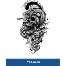 Tattoo TBS-8408 Orta Boy Kurukafa Yılan Desen Geçici Dövme