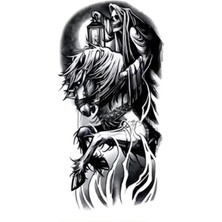 Tattoo FF-181 Orta Boy Kurukafa At Üstü Desen Geçici Dövme